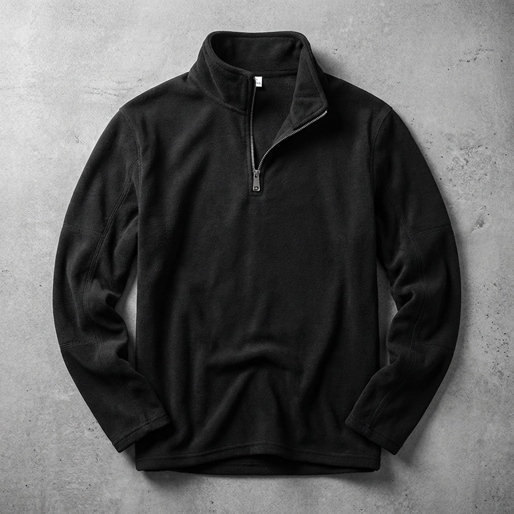 Men's Fleece Lined Quarter Zip - Warm Casual Pullover