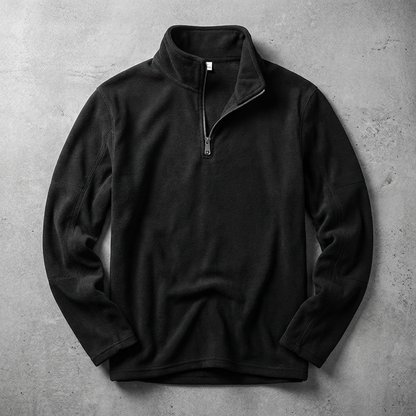 Men's Fleece Lined Quarter Zip - Warm Casual Pullover