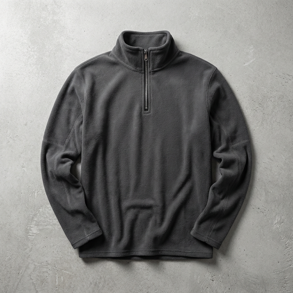 Men's Fleece Lined Quarter Zip - Warm Casual Pullover