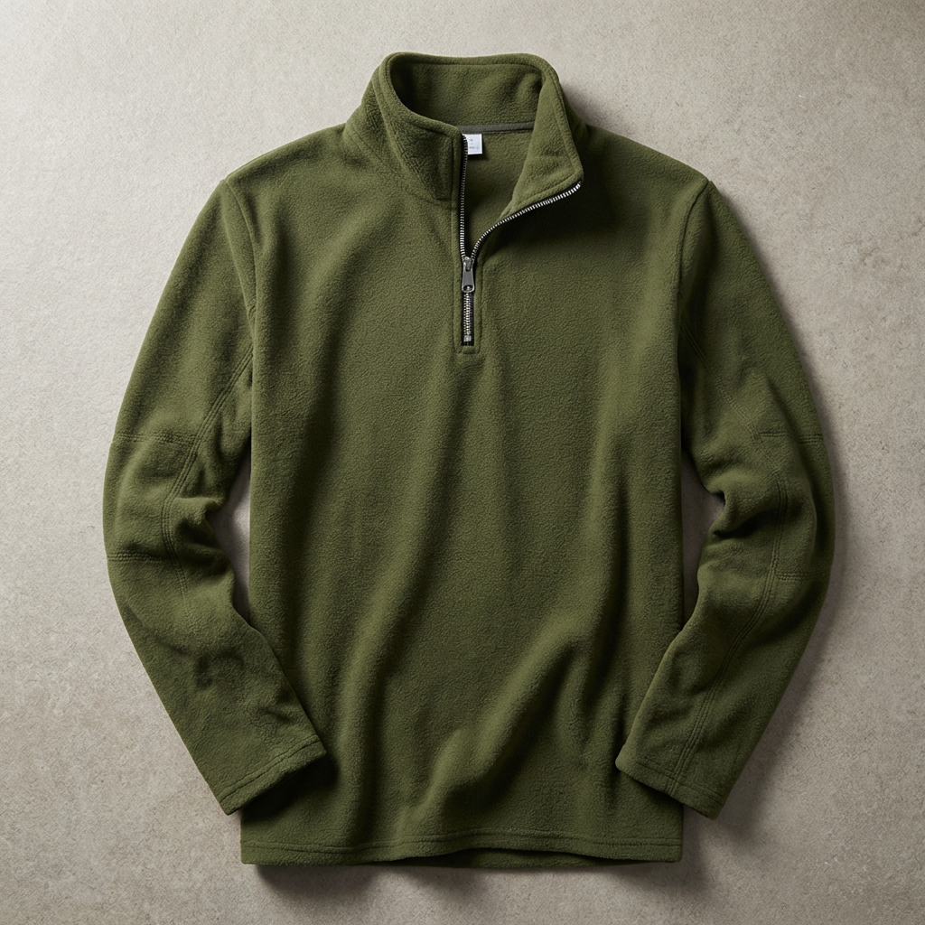 Men's Fleece Lined Quarter Zip - Warm Casual Pullover