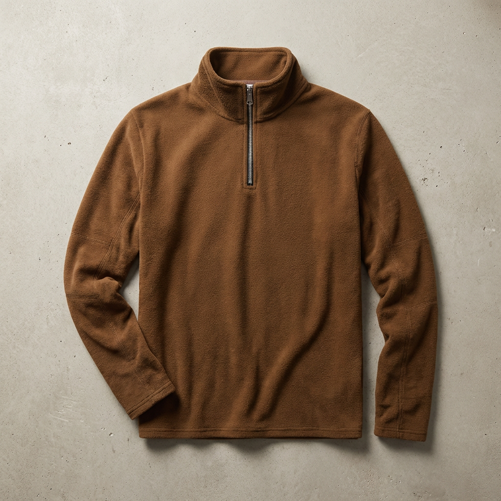 Men's Fleece Lined Quarter Zip - Warm Casual Pullover