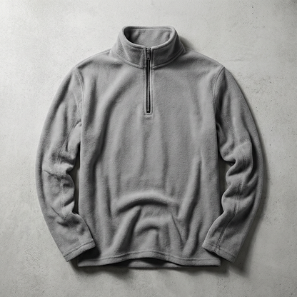 Men's Fleece Lined Quarter Zip - Warm Casual Pullover