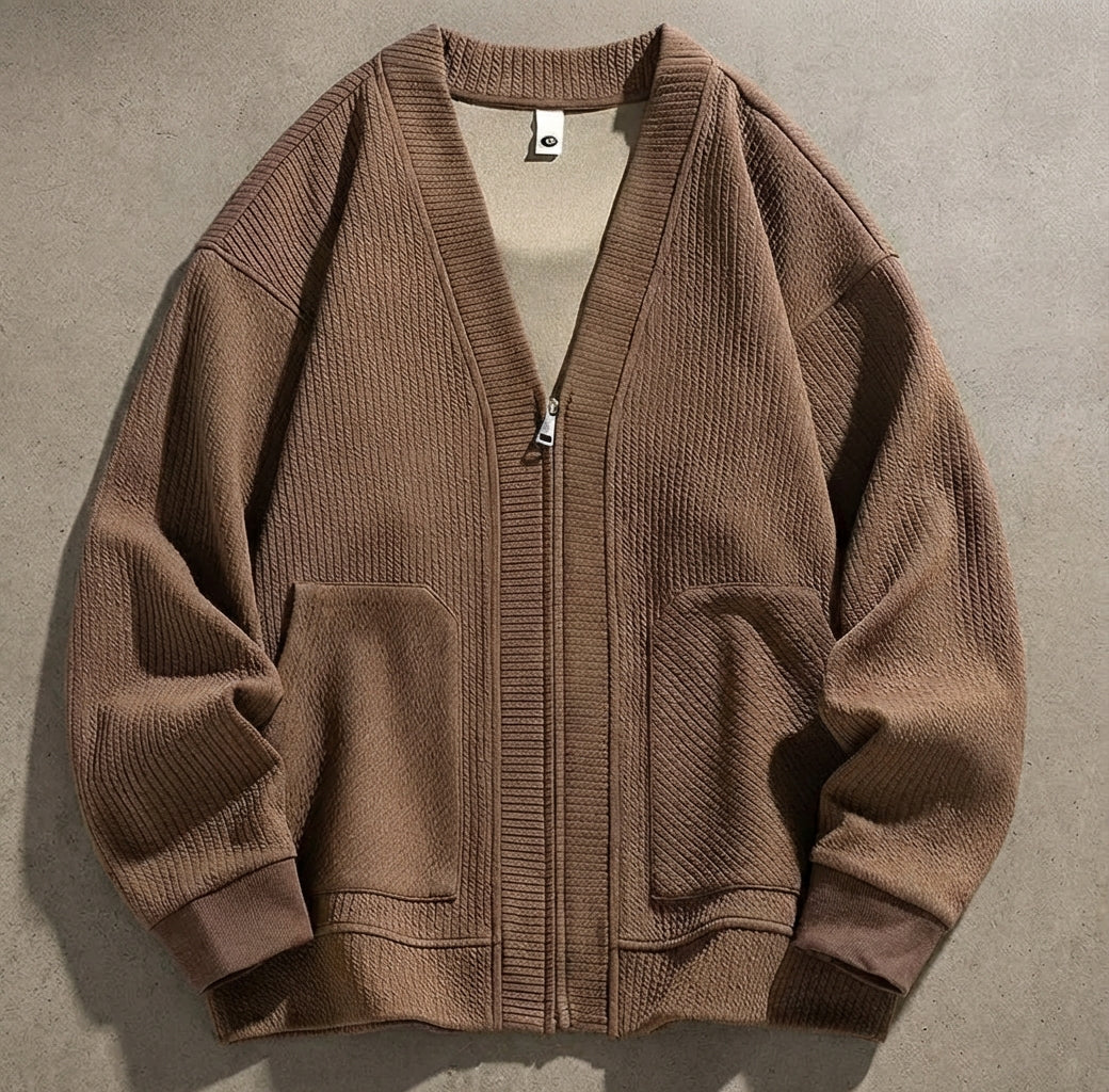 Men's Merino Wool Cardigan - Button Front Knit Sweater
