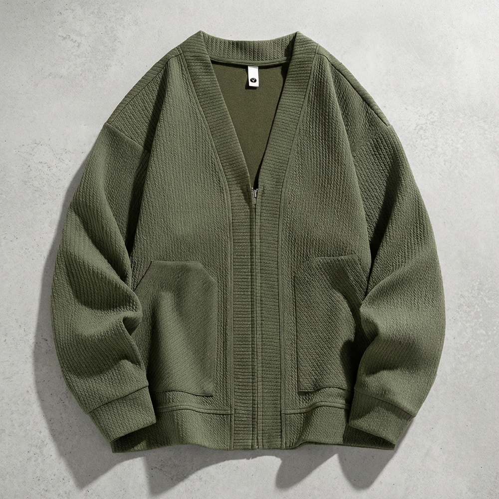 Men's Merino Wool Cardigan - Button Front Knit Sweater