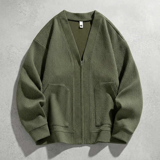 Men's Merino Wool Cardigan - Button Front Knit Sweater