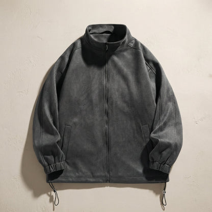 Men's Faux Suede Jacket - Casual Lightweight Outerwear