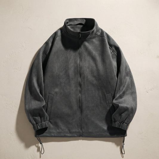 Men's Faux Suede Jacket - Casual Lightweight Outerwear