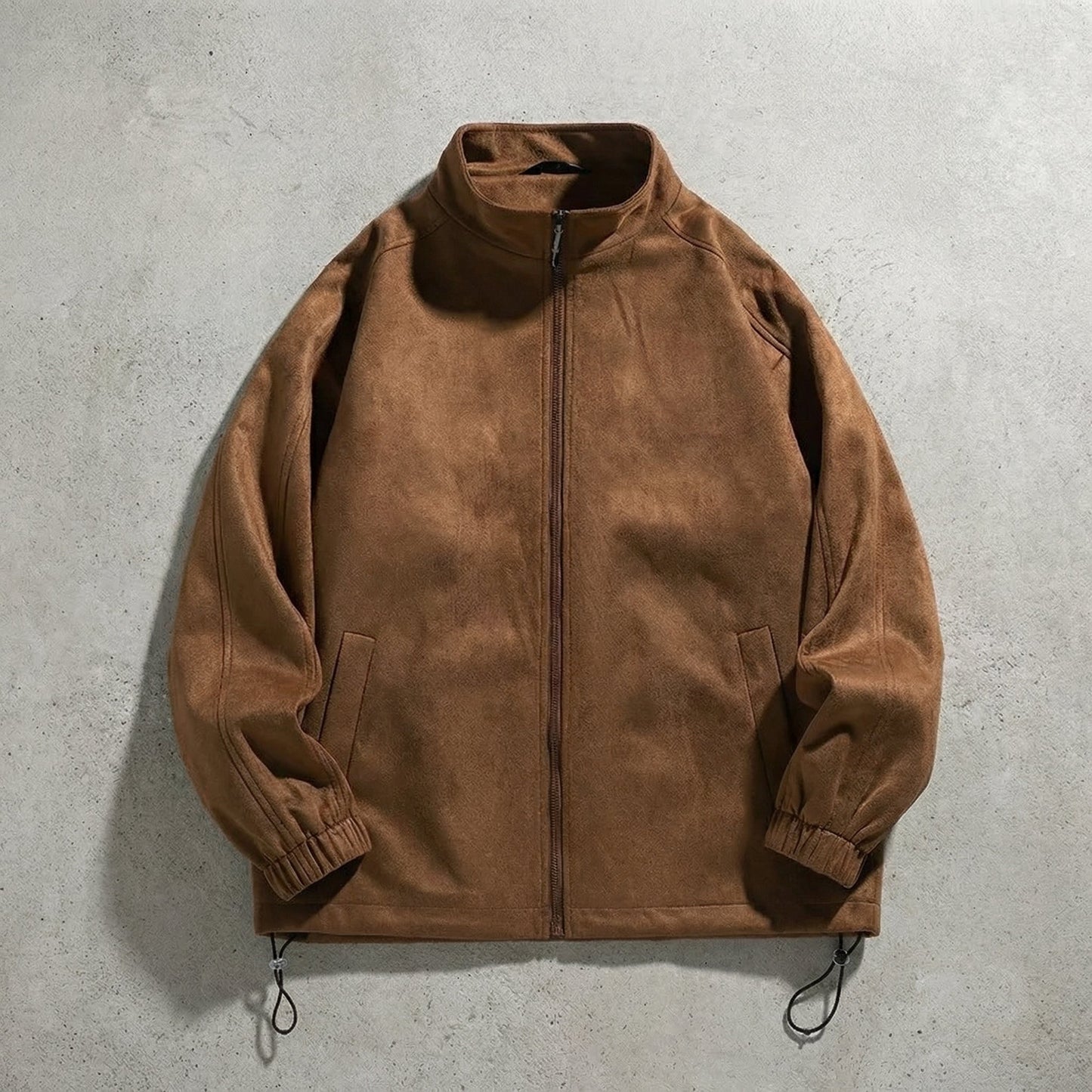 Men's Faux Suede Jacket - Casual Lightweight Outerwear
