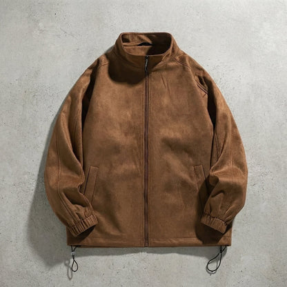 Men's Faux Suede Jacket - Casual Lightweight Outerwear