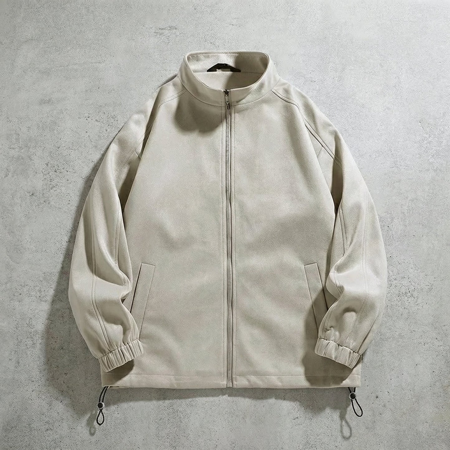 Men's Faux Suede Jacket - Casual Lightweight Outerwear