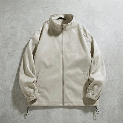 Men's Faux Suede Jacket - Casual Lightweight Outerwear
