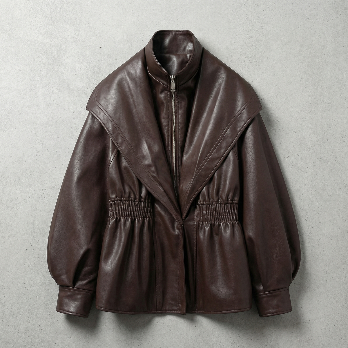 Men's Leather Jacket – Classic Casual Zip Front Outerwear