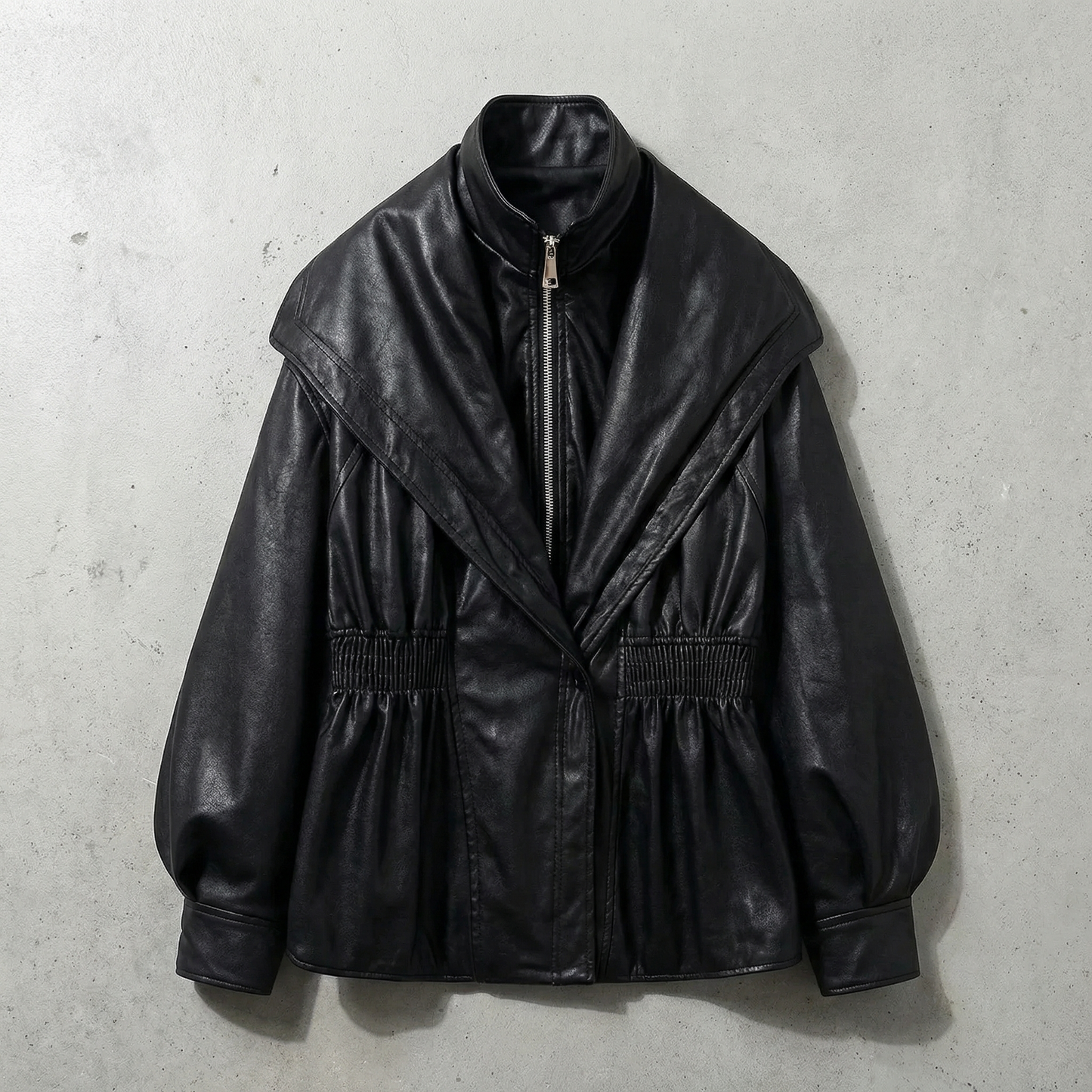 Men's Leather Jacket – Classic Casual Zip Front Outerwear