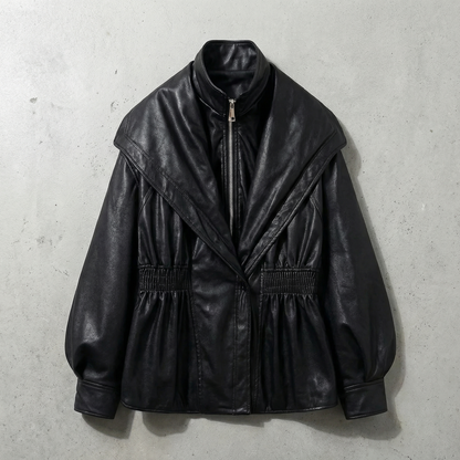 Men's Leather Jacket – Classic Casual Zip Front Outerwear
