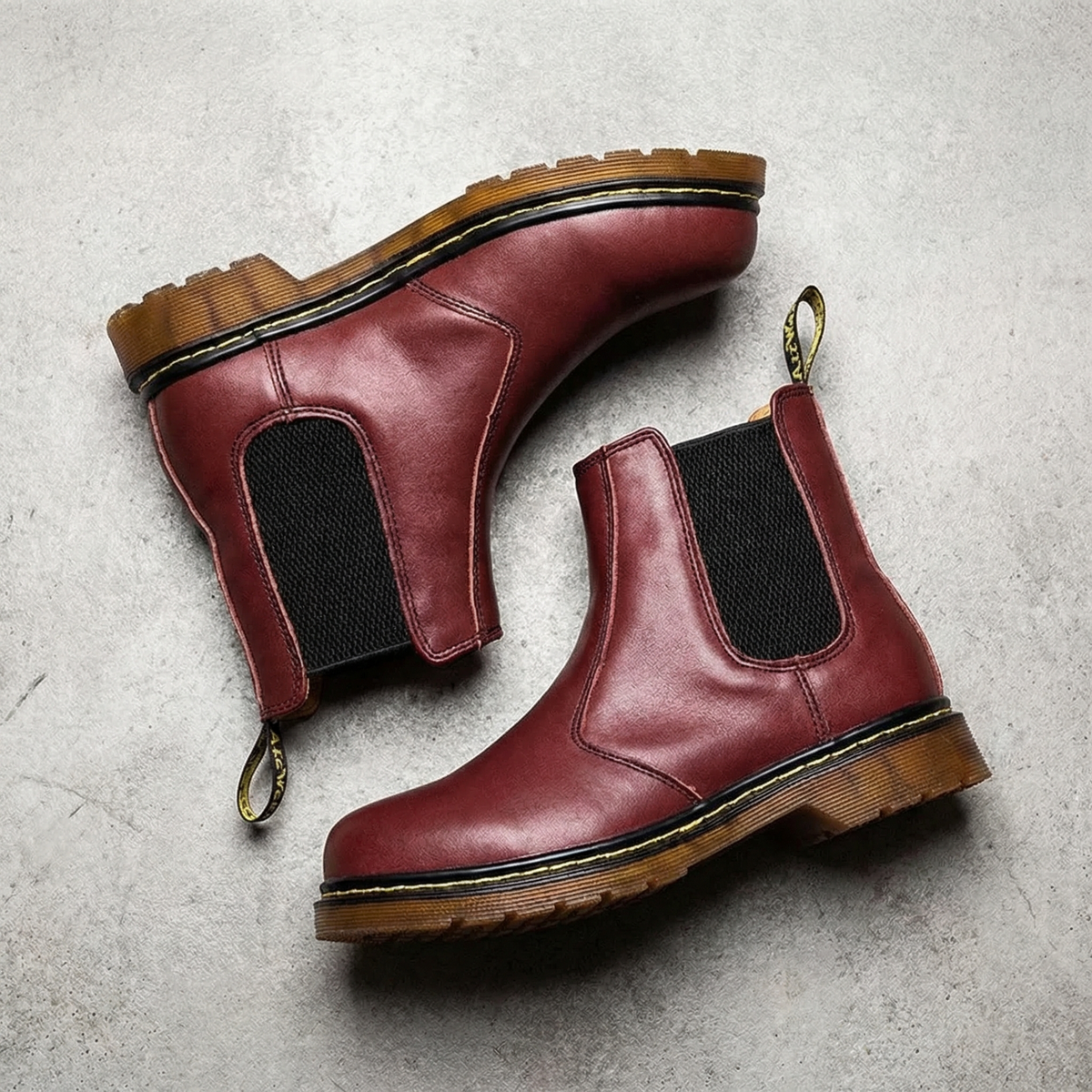 Men's Leather Chelsea Boots - Classic Slip On Ankle Boots
