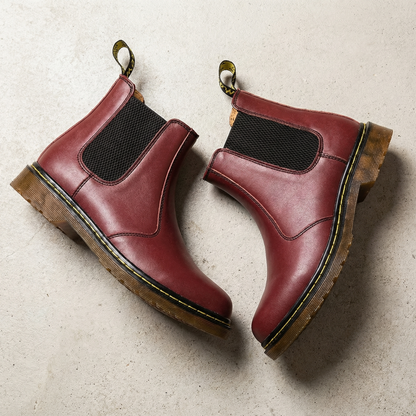 Men's Leather Chelsea Boots - Classic Slip On Ankle Boots