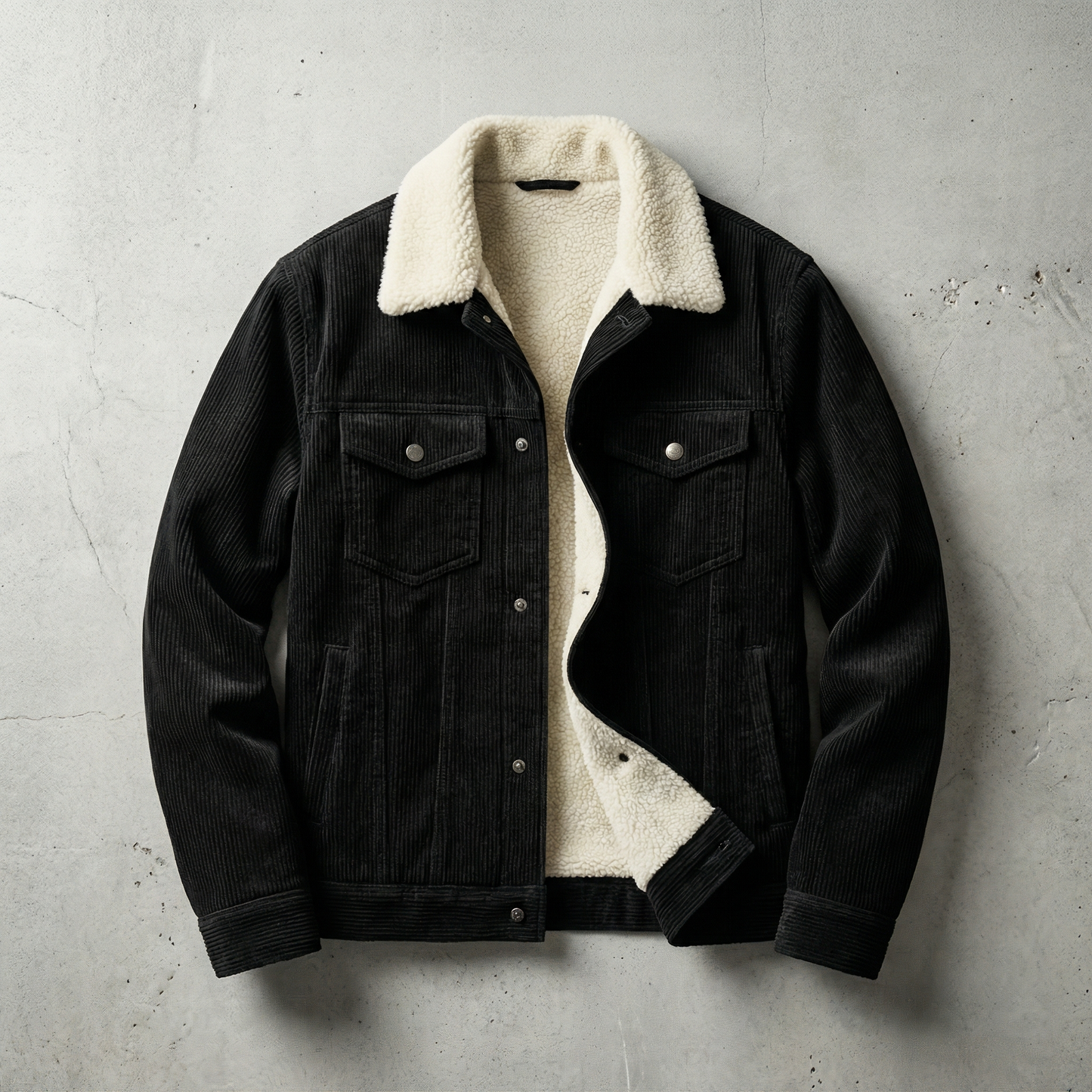 Men's Corduroy Jacket - Plush Casual Outerwear