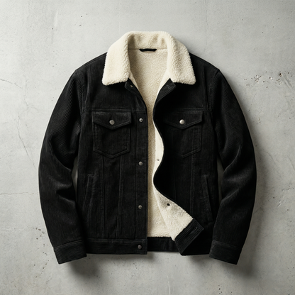 Men's Corduroy Jacket - Plush Casual Outerwear