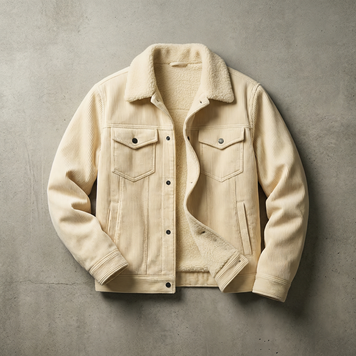 Men's Corduroy Jacket - Plush Casual Outerwear