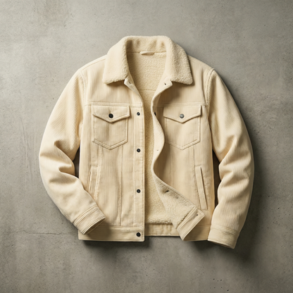 Men's Corduroy Jacket - Plush Casual Outerwear