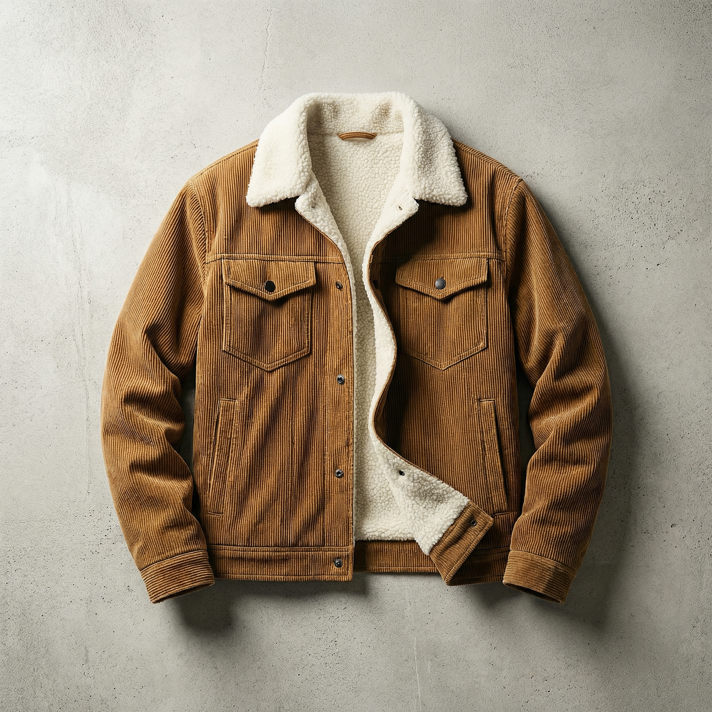Men's Corduroy Jacket - Plush Casual Outerwear