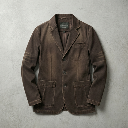 Men's Denim Blazer - Tailored Casual Suit Jacket