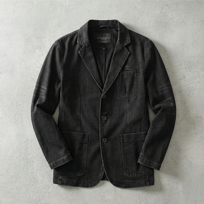 Men's Denim Blazer - Tailored Casual Suit Jacket
