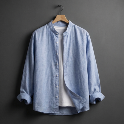 Men's Linen Shirt - Casual Lightweight Button Down
