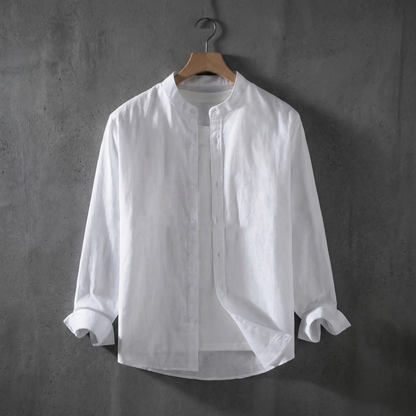 Men's Linen Shirt - Casual Lightweight Button Down