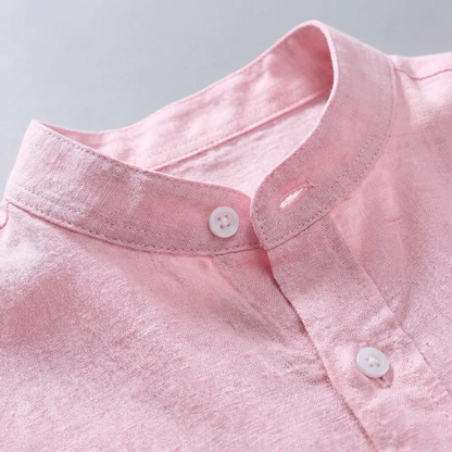 Men's Linen Shirt - Casual Lightweight Button Down