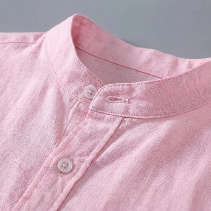 Men's Linen Shirt - Casual Lightweight Button Down