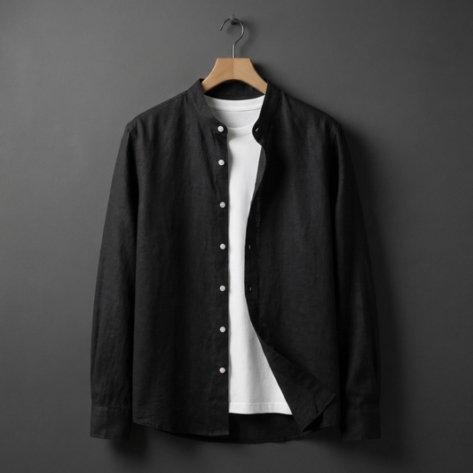 Men's Linen Shirt - Casual Lightweight Button Down