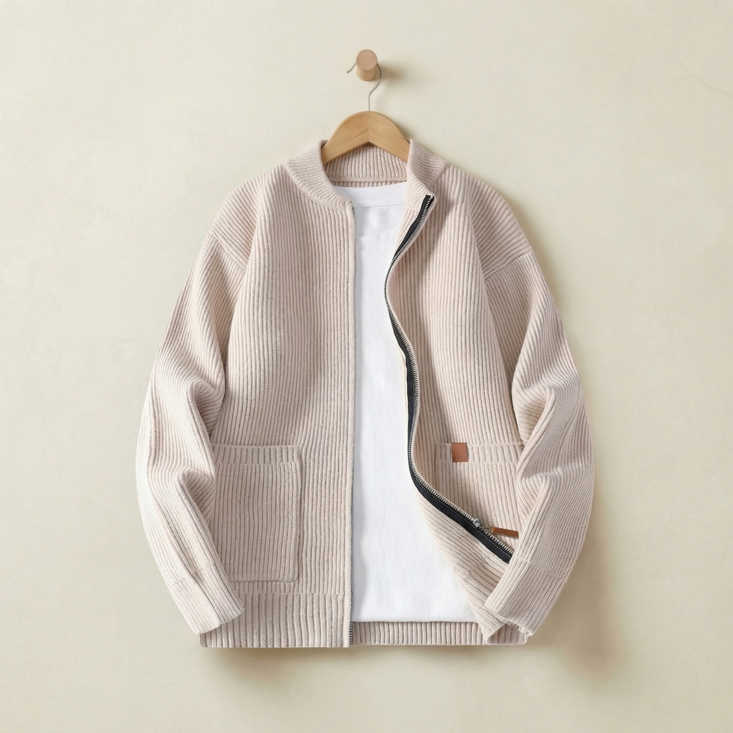 Men's Knit Sweater Coat - Casual Longline Outerwear