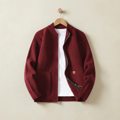 Men's Knit Sweater Coat - Casual Longline Outerwear