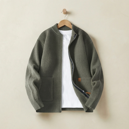 Men's Knit Sweater Coat - Casual Longline Outerwear