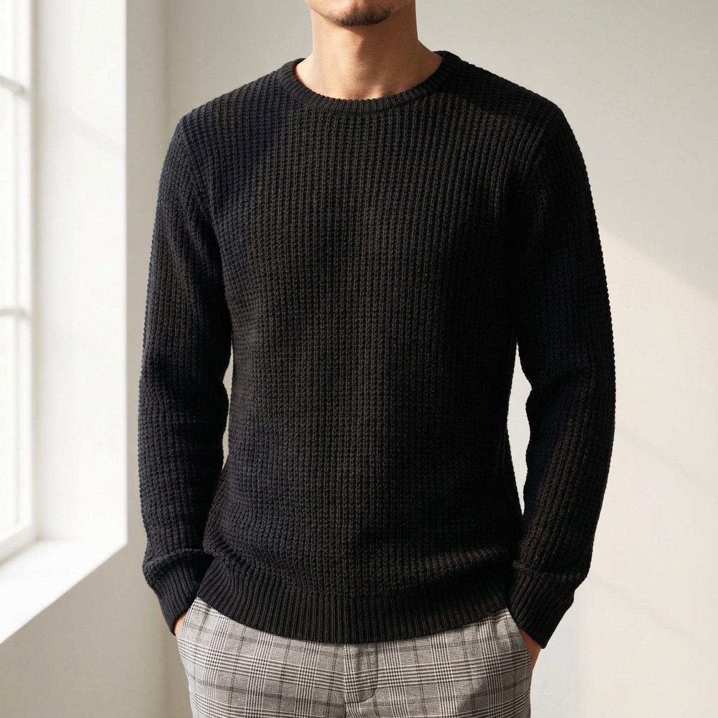 Men's Knit Sweater - Casual Everyday Pullover