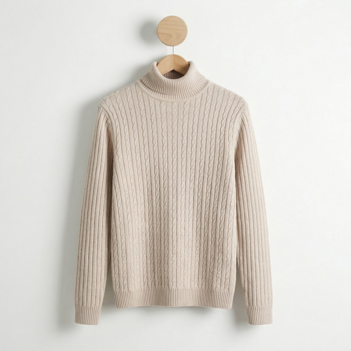 Men's High Neck Sweater - Warm Knit Fall Pullover