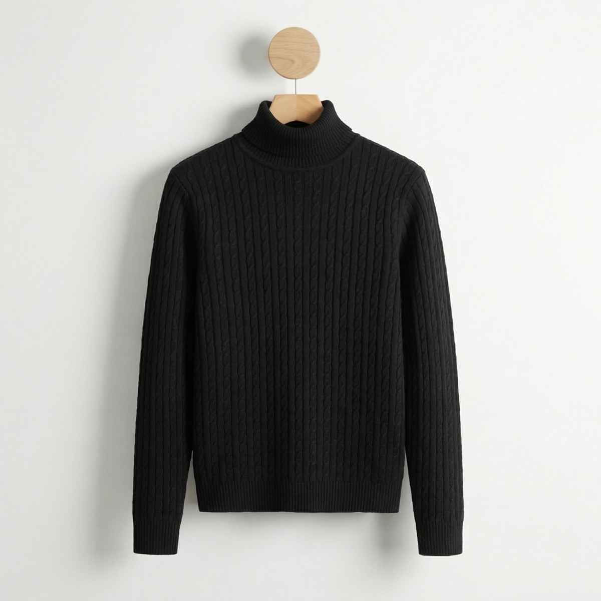 Men's High Neck Sweater - Warm Knit Fall Pullover