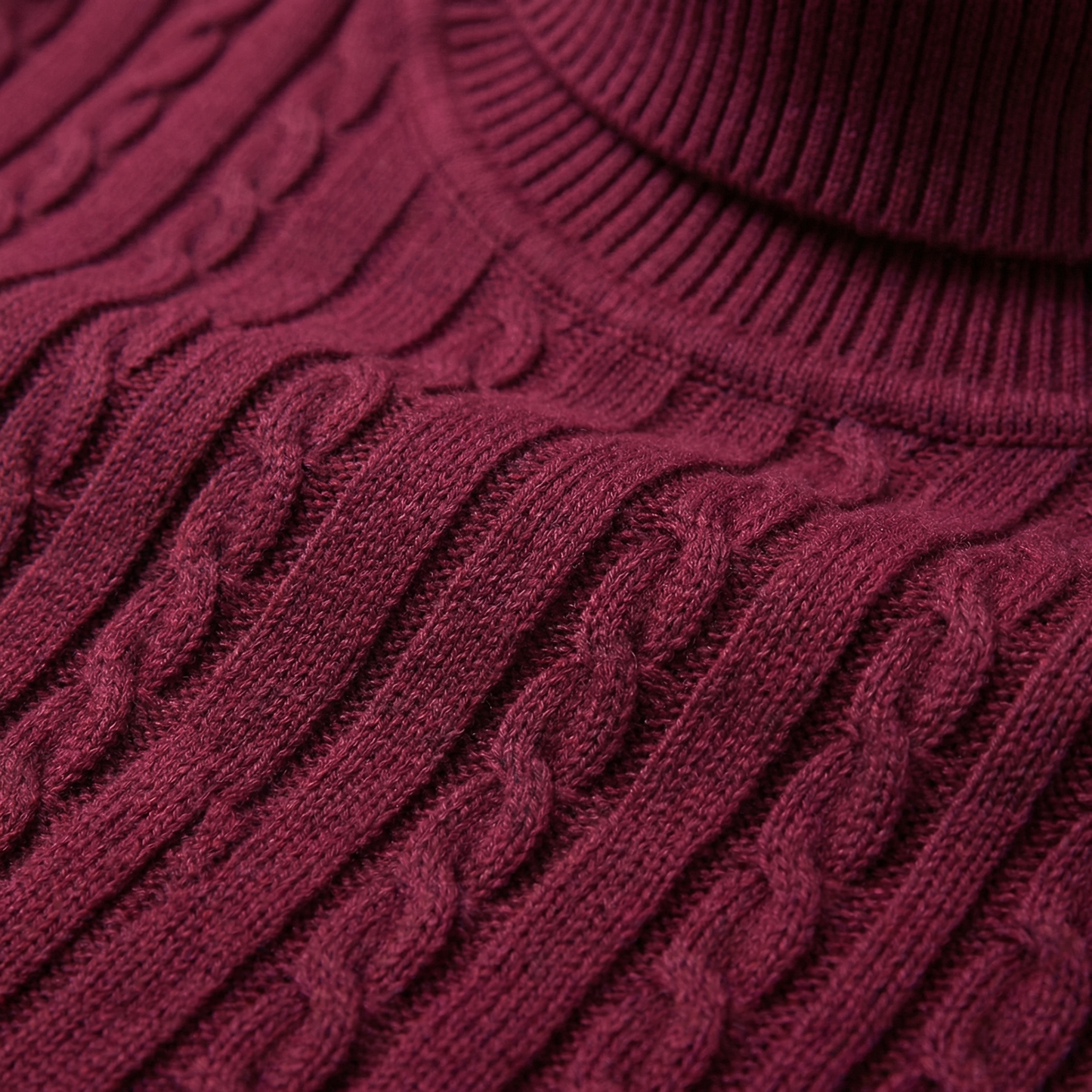 Men's High Neck Sweater - Warm Knit Fall Pullover