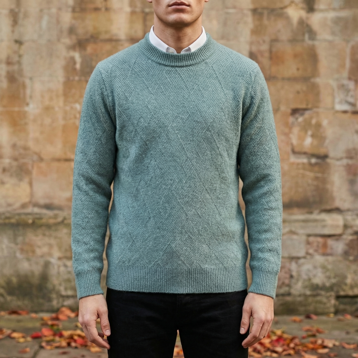 Men's Cashmere Blend Sweater - Soft Knit Casual Pullover