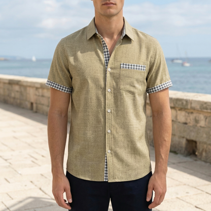 Men's Linen Shirt - Casual Lightweight Button Down