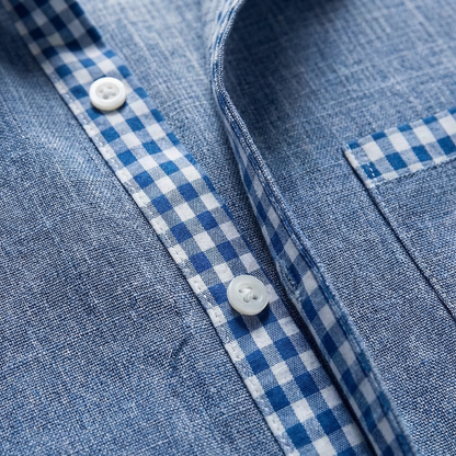 Men's Linen Shirt - Casual Lightweight Button Down