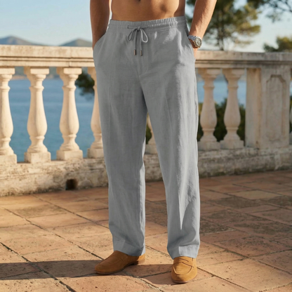 Men's Linen Pants - Relaxed Fit Breathable Trousers