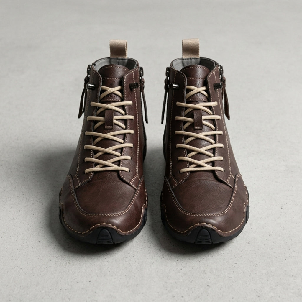 Men's Leather Ankle Boots - Classic Casual Boots