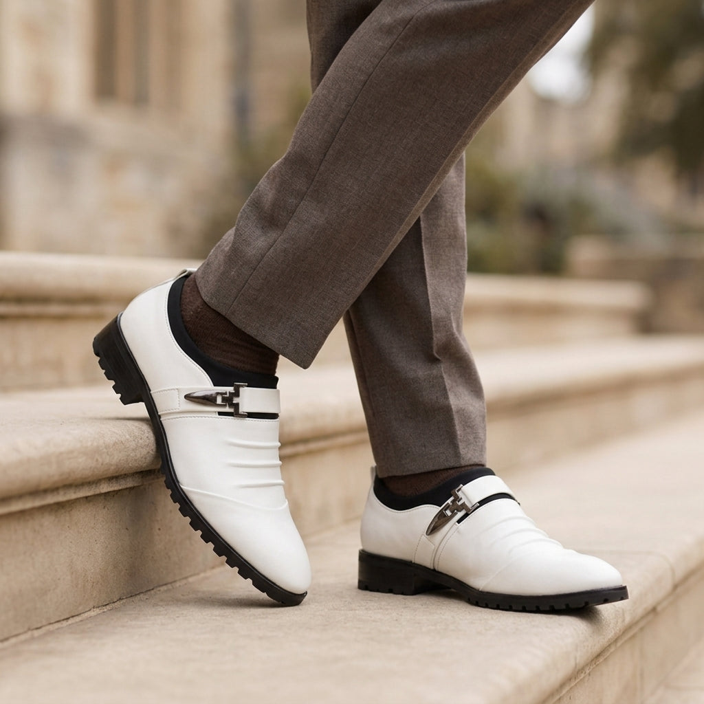 Men's Leather Oxford Shoes - Classic Dress Shoes