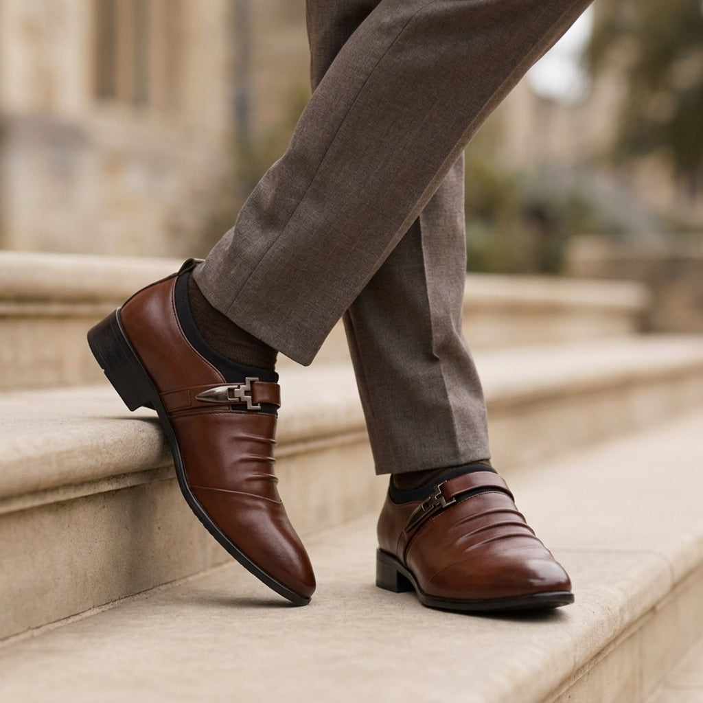Men's Leather Oxford Shoes - Classic Dress Shoes