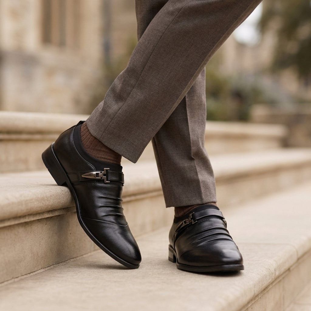 Men's Leather Oxford Shoes - Classic Dress Shoes