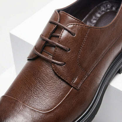 Men's Leather Brogue Shoes - Classic Dress Shoes