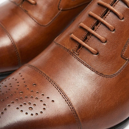Men's Leather Brogue Shoes - Classic Dress Shoes