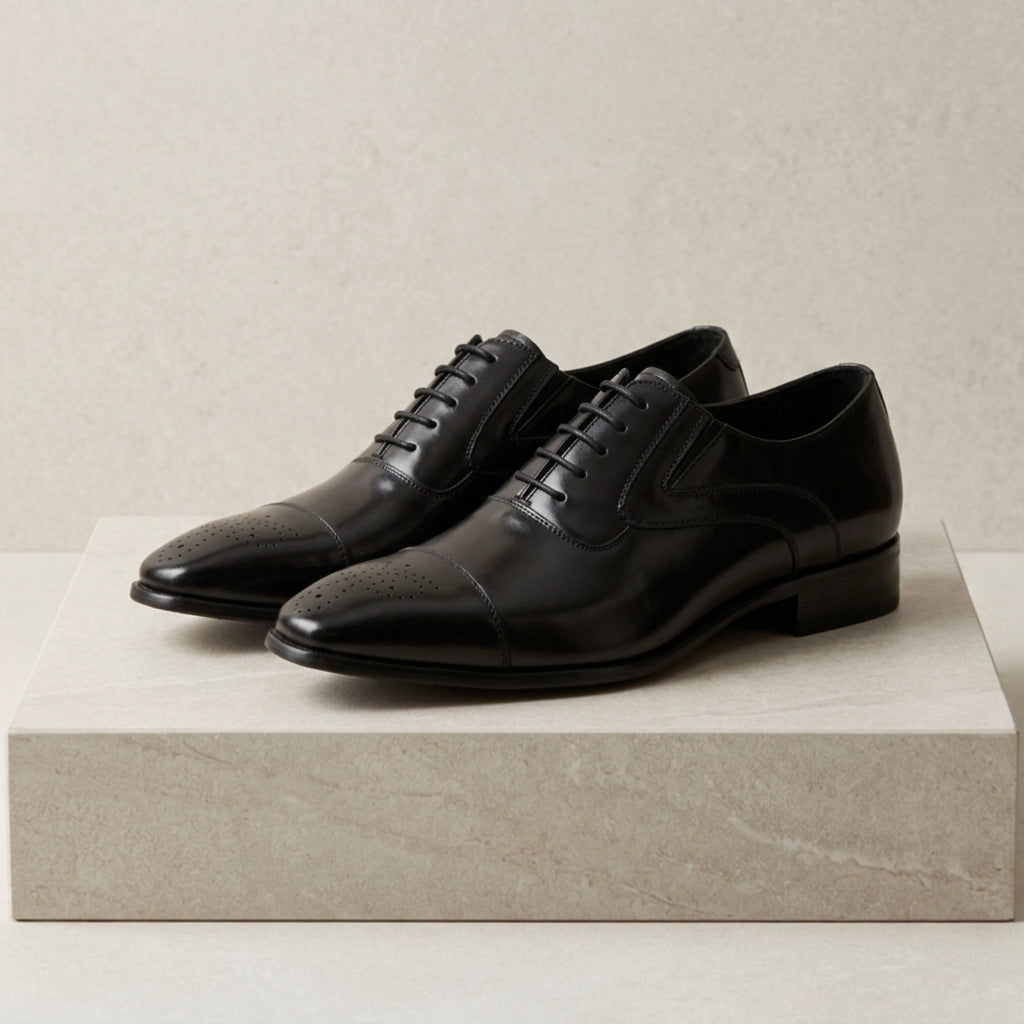 Men's Leather Brogue Shoes - Classic Dress Shoes